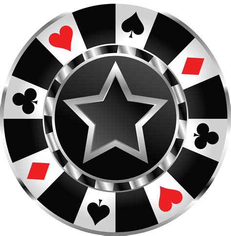 black and white casino chip